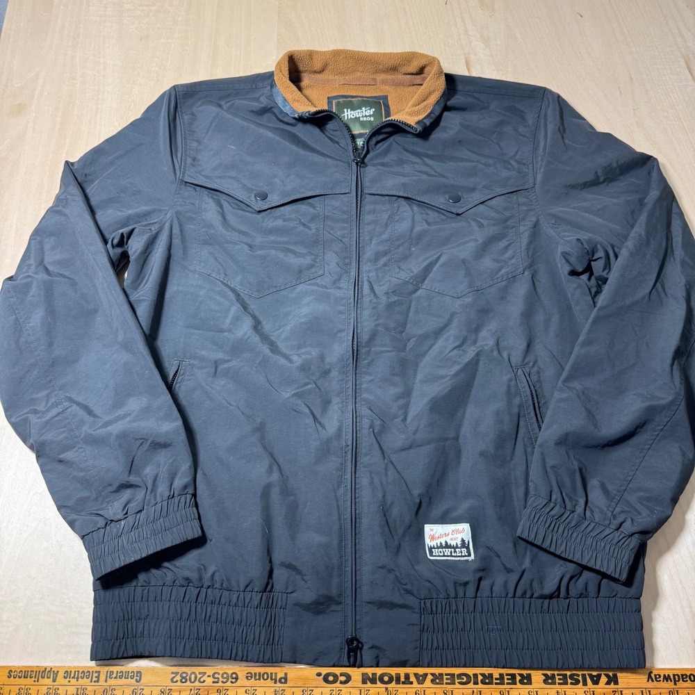 Howler Bros The Westers Club Jacket‎ Mens Medium Full Zip Lined Flap Pocket
